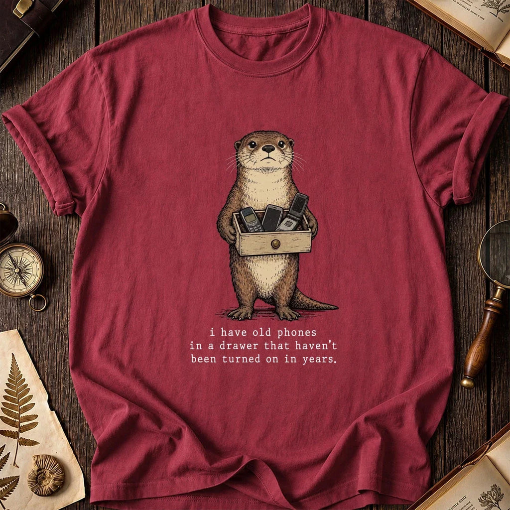 Phone Drawer Otter T-Shirt product image 4