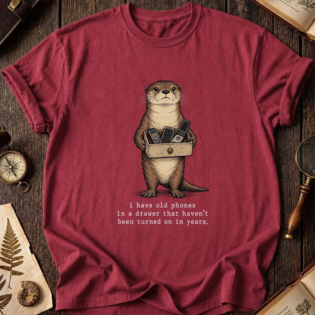 Phone Drawer Otter T-Shirt product image 4