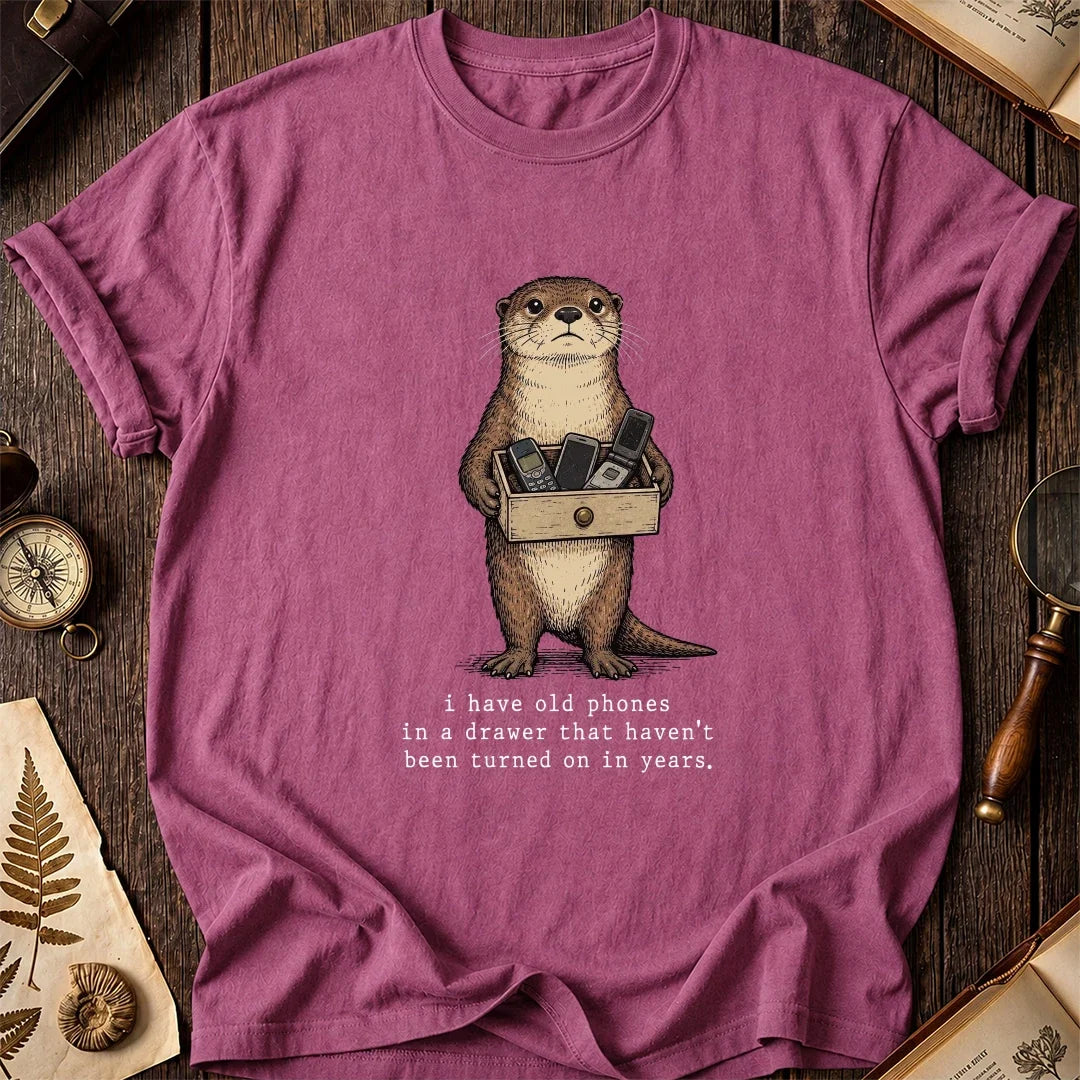 Phone Drawer Otter T-Shirt product image 3