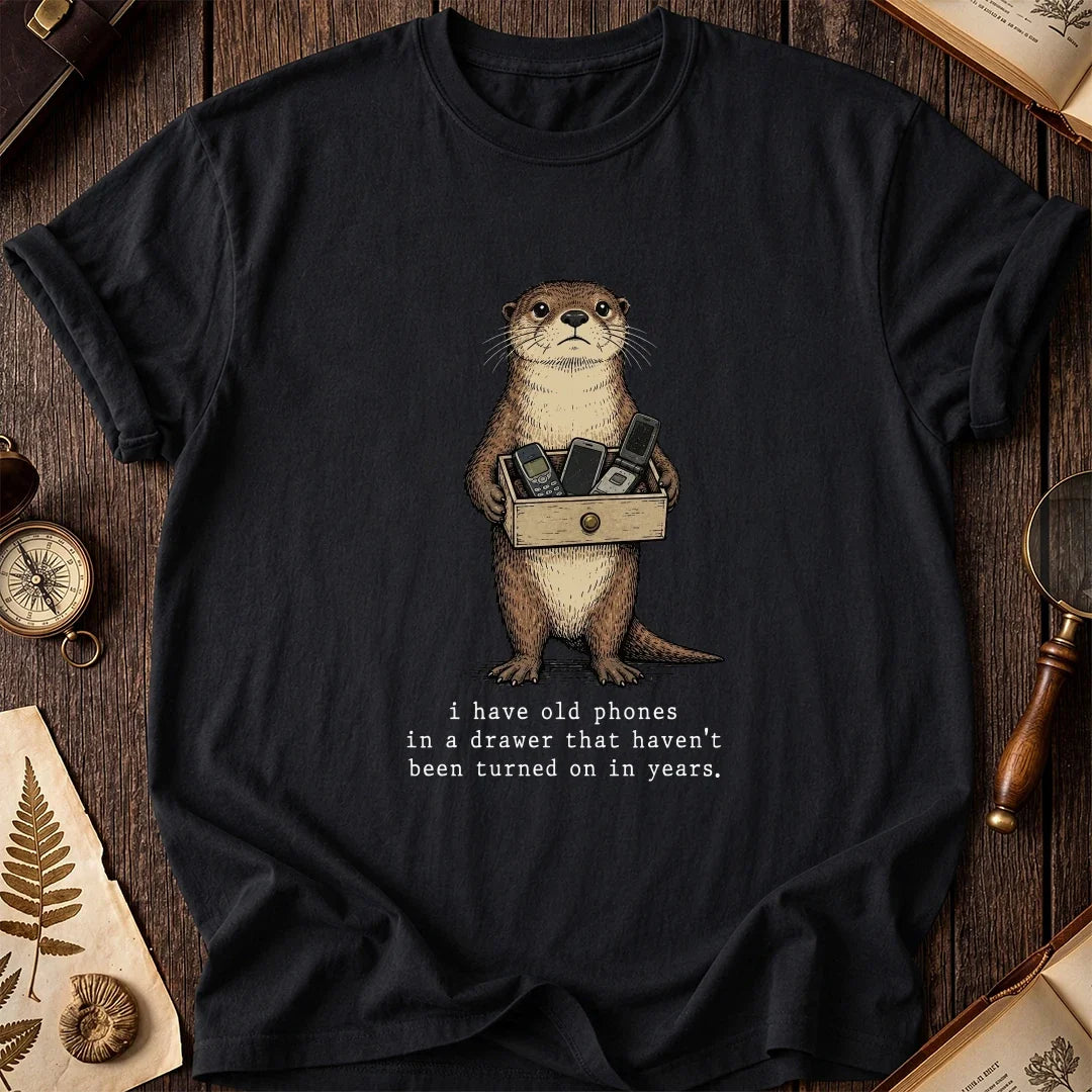 Phone Drawer Otter T-Shirt product image 2